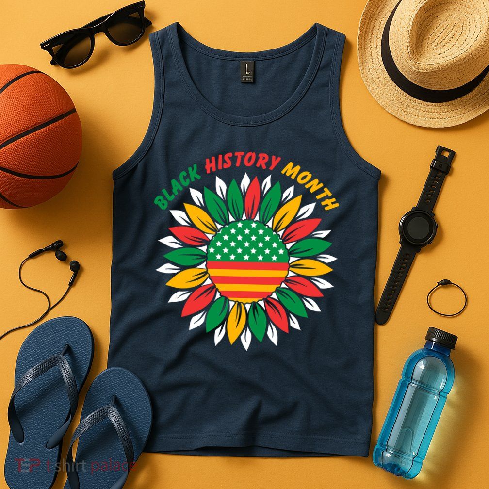 Black History Month Sunflower Flag Tank Top