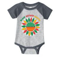 Black History Month Sunflower Flag Infant Baby Jersey Bodysuit