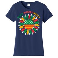 Black History Month Sunflower Flag Women's T-Shirt