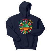 Black History Month Sunflower Flag Kids Hoodie