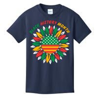 Black History Month Sunflower Flag Kids T-Shirt