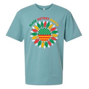 Black History Month Sunflower Flag Sueded Cloud Jersey T-Shirt