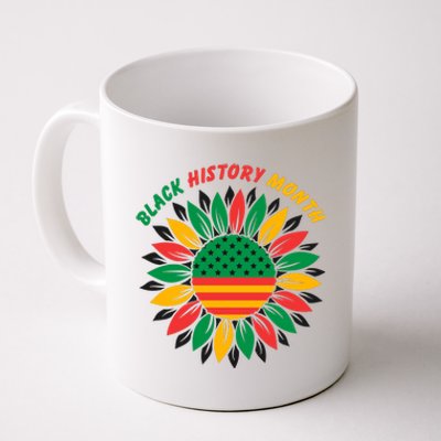 Black History Month Sunflower Flag Coffee Mug