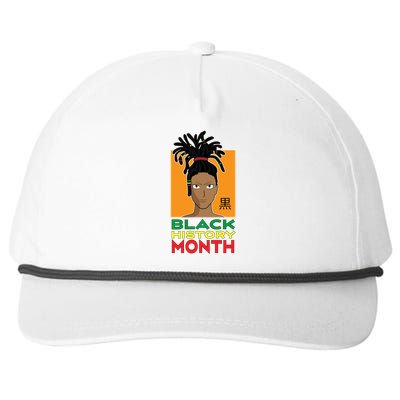 Black History Month African Anime Dreadlocks Meaningful Gift Snapback Five-Panel Rope Hat