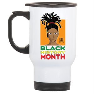 Black History Month African Anime Dreadlocks Meaningful Gift Stainless Steel Travel Mug