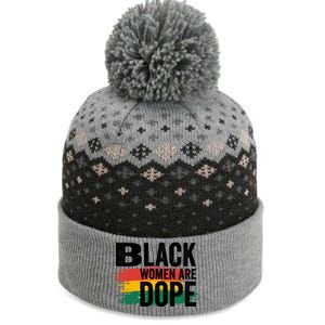 Black History Month Proud Black Black Are Dope Gift The Baniff Cuffed Pom Beanie