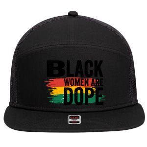 Black History Month Proud Black Black Are Dope Gift 7 Panel Mesh Trucker Snapback Hat