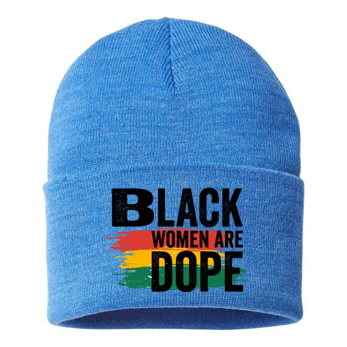 Black History Month Proud Black Black Are Dope Gift Sustainable Knit Beanie