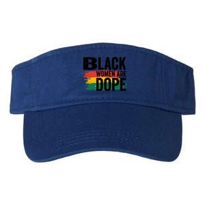 Black History Month Proud Black Black Are Dope Gift Valucap Bio-Washed Visor