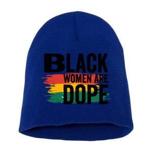 Black History Month Proud Black Black Are Dope Gift Short Acrylic Beanie