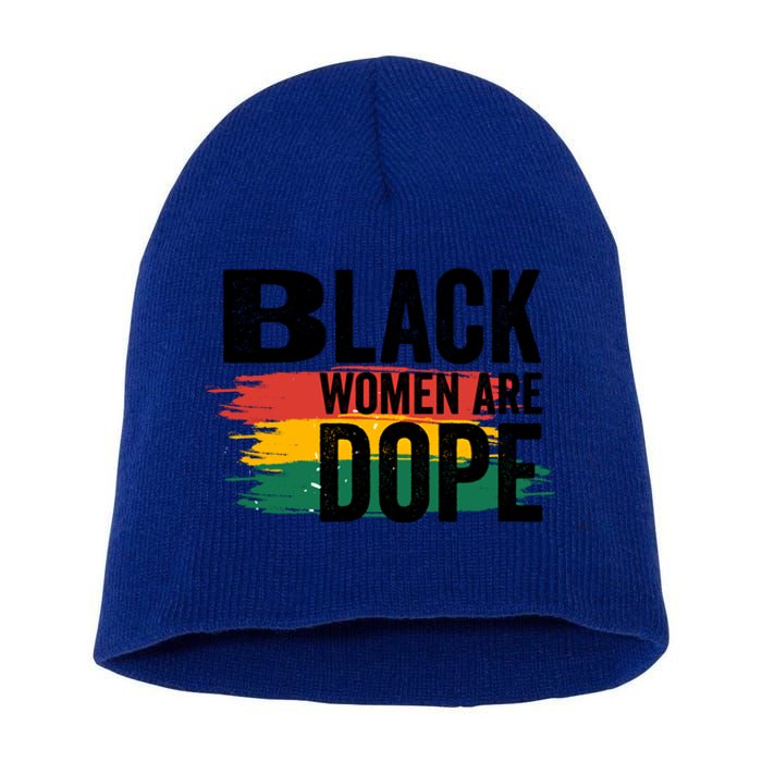 Black History Month Proud Black Black Are Dope Gift Short Acrylic Beanie