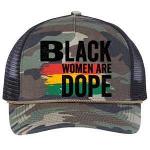 Black History Month Proud Black Black Are Dope Gift Retro Rope Trucker Hat Cap