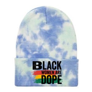 Black History Month Proud Black Black Are Dope Gift Tie Dye 12in Knit Beanie