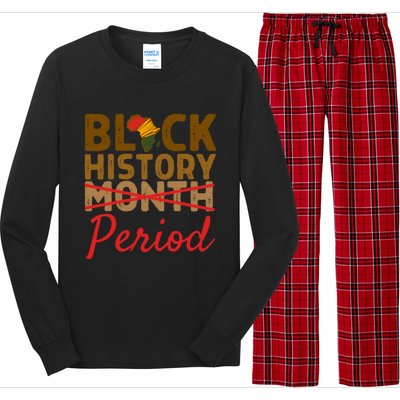 Black History Month Period Red African Pride Bhm Cool Gift Long Sleeve Pajama Set