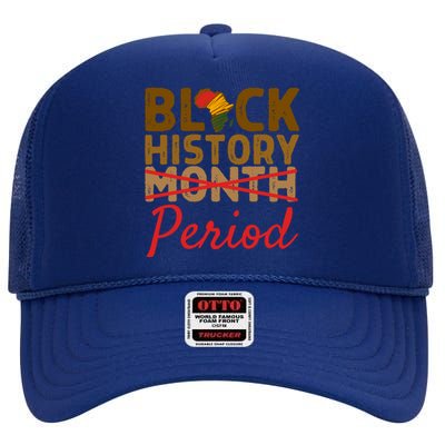 Black History Month Period Red African Pride Bhm Cool Gift High Crown Mesh Back Trucker Hat