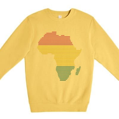 Black History Month African Map Gift Premium Crewneck Sweatshirt