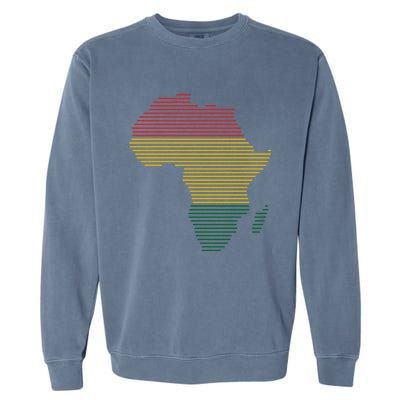 Black History Month African Map Gift Garment-Dyed Sweatshirt