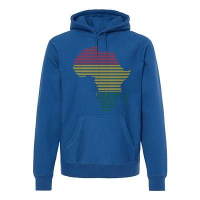 Black History Month African Map Gift Premium Hoodie