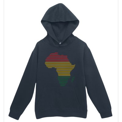 Black History Month African Map Gift Urban Pullover Hoodie