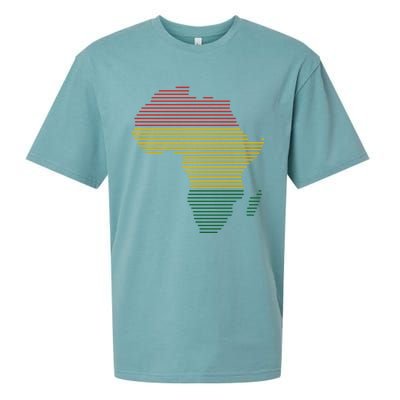 Black History Month African Map Gift Sueded Cloud Jersey T-Shirt