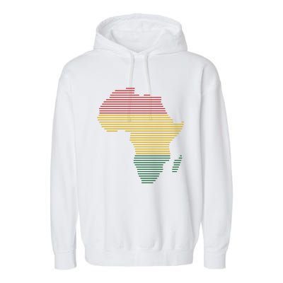 Black History Month African Map Gift Garment-Dyed Fleece Hoodie