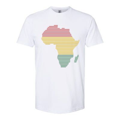 Black History Month African Map Gift Softstyle CVC T-Shirt