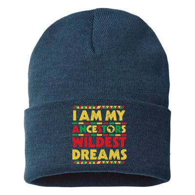 Black History Month Tee , Ancestors Wildest Dreams Sustainable Knit Beanie