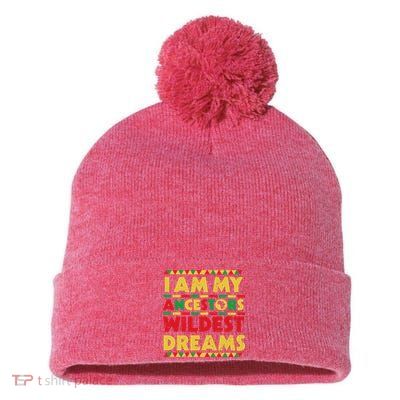 Black History Month Tee , Ancestors Wildest Dreams Pom Pom 12in Knit Beanie