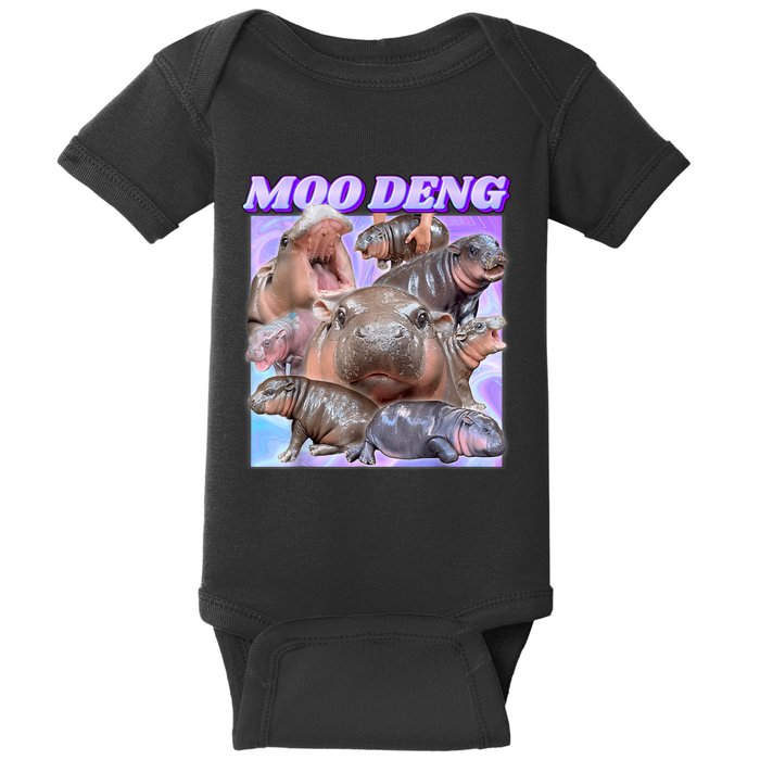 Baby Hippo Moo Deng Baby Bodysuit