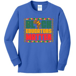 Black History Month African Black Educator Matter Juneteenth Gift Kids Long Sleeve Shirt