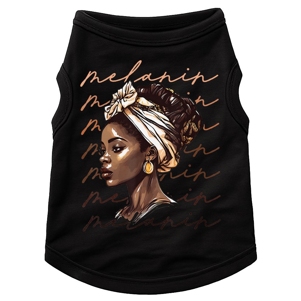 Black History Month African American Black Melanin Queen Doggie Tank
