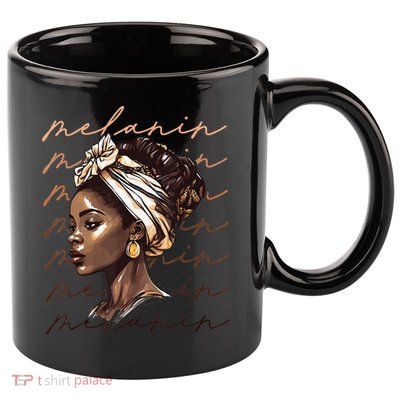 Black History Month African American Black Melanin Queen 11oz C Handle Ceramic Mug