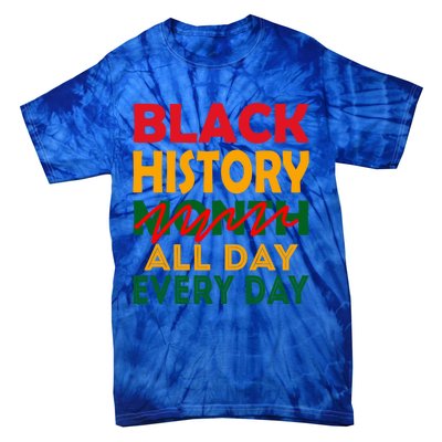 Black History Month All Day Every Day African American Pride Gift Tie-Dye T-Shirt