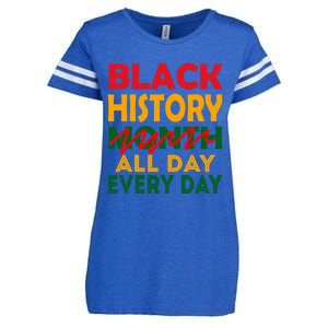 Black History Month All Day Every Day African American Pride Gift Enza Ladies Jersey Football T-Shirt