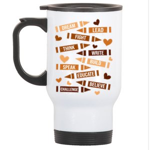 Black History Month Dream Like Martin Leaders Juneteenth Meaningful Gift Stainless Steel Travel Mug