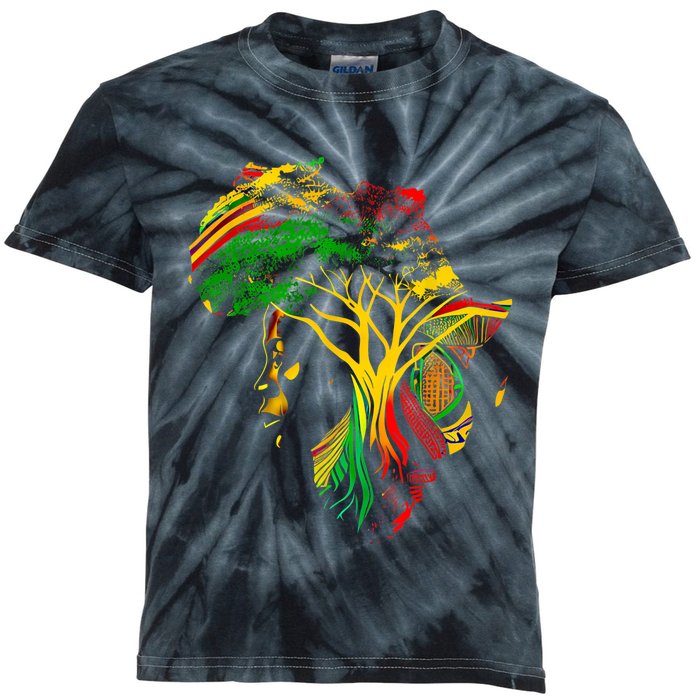 Black History Month African American Ancestors' Roots Kids Tie-Dye T-Shirt