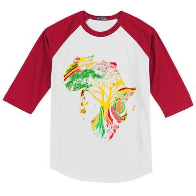 Black History Month African American Ancestors' Roots Kids Colorblock Raglan Jersey