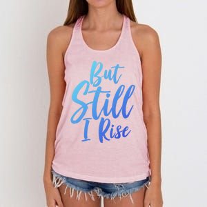 Black History Month But Still I Rise Great Gift Women's Knotted Racerback Tank