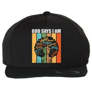 Black History Month Black African American Gift Wool Snapback Cap