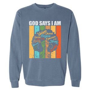 Black History Month Black African American Gift Garment-Dyed Sweatshirt