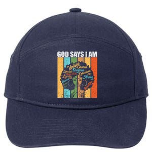 Black History Month Black African American Gift 7-Panel Snapback Hat