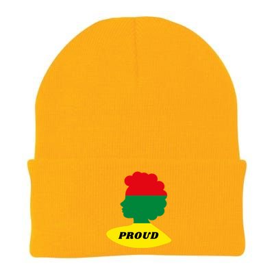 Black History Month Proud Female Knit Cap Winter Beanie