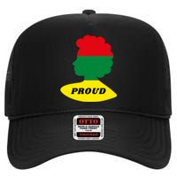 Black History Month Proud Female High Crown Mesh Back Trucker Hat