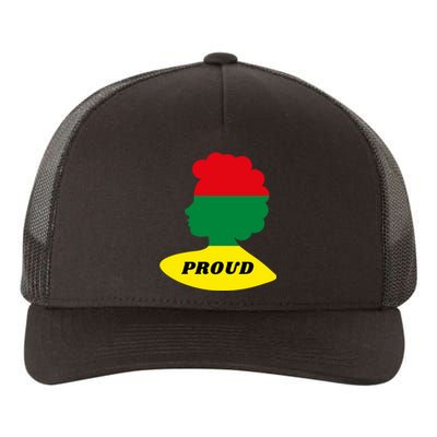 Black History Month Proud Female Yupoong Adult 5-Panel Trucker Hat