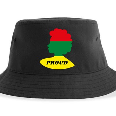 Black History Month Proud Female Sustainable Bucket Hat