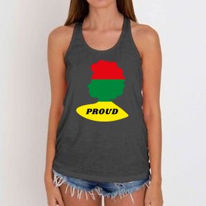 Black History Month Proud Female Women's Knotted Racerback Tank