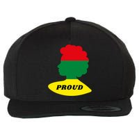 Black History Month Proud Female Wool Snapback Cap