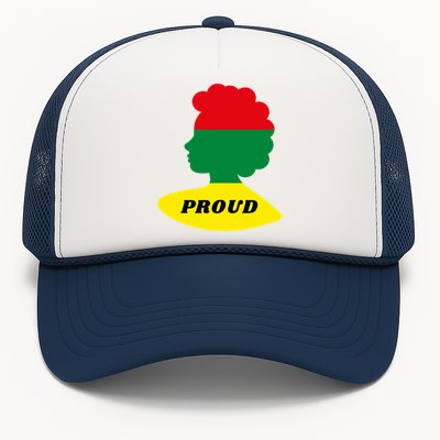 Black History Month Proud Female Trucker Hat