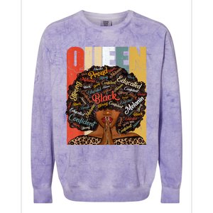 Black History Month Shirts Juneteenth Shirts For Black Queen Colorblast Crewneck Sweatshirt