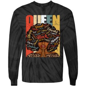 Black History Month Shirts Juneteenth Shirts For Black Queen Tie-Dye Long Sleeve Shirt